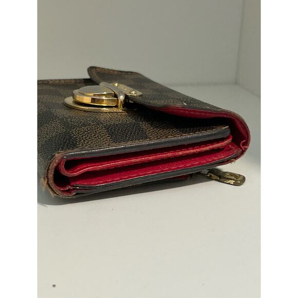 Louis Vuitton Koala Damier Ebene Canvas Trifold Wallet Vintage Designer Paris LV - Picture 5 of 16